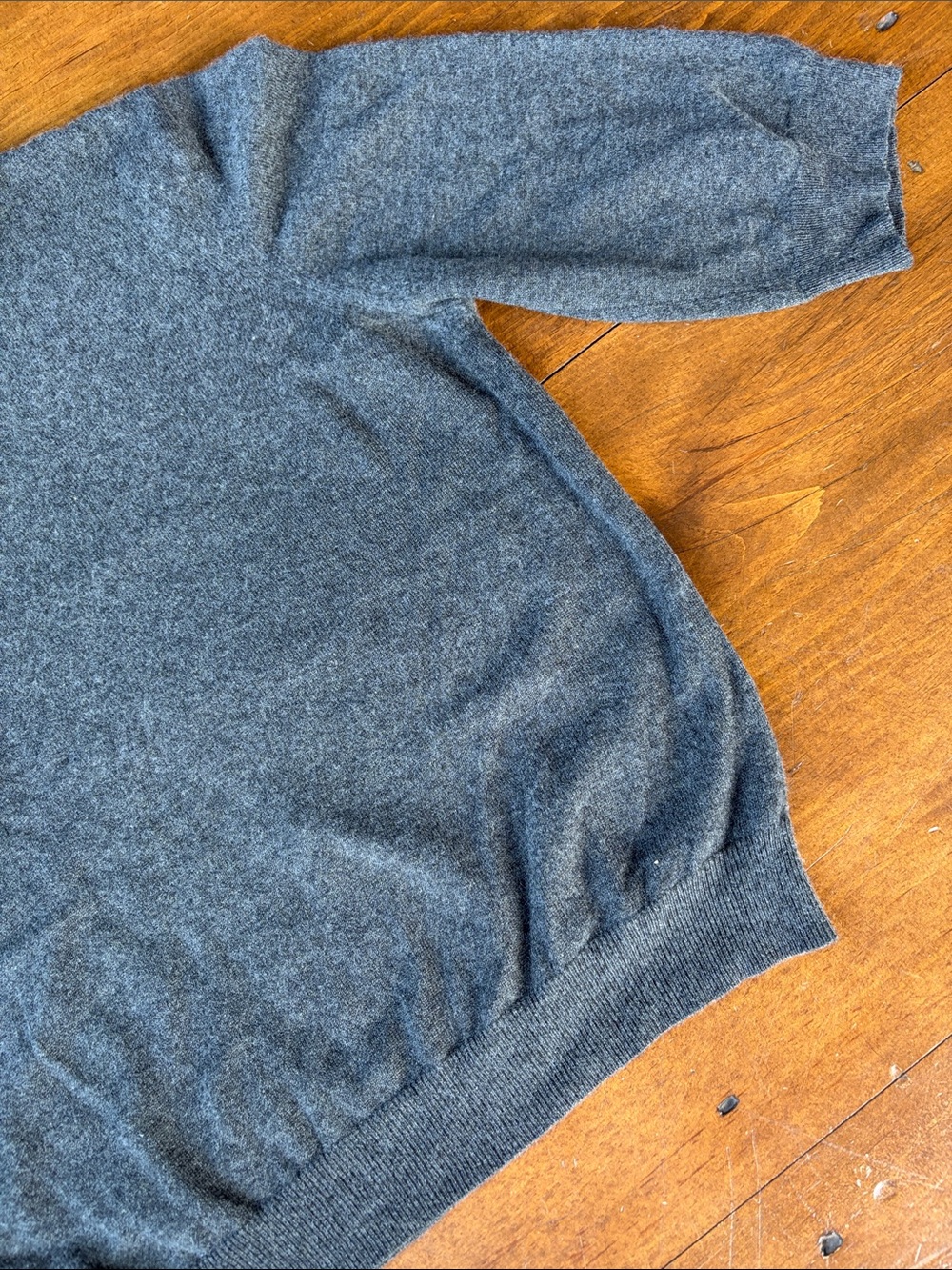 Saks Fifth Avenue Gray Cashmere Turtleneck Sweater Sz XL - Picture 4 of 12